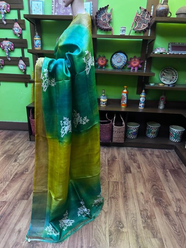 Pure Tasar with Block Print