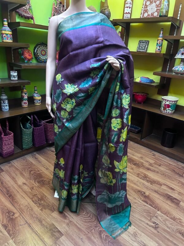 Pure Tasar with Block Print