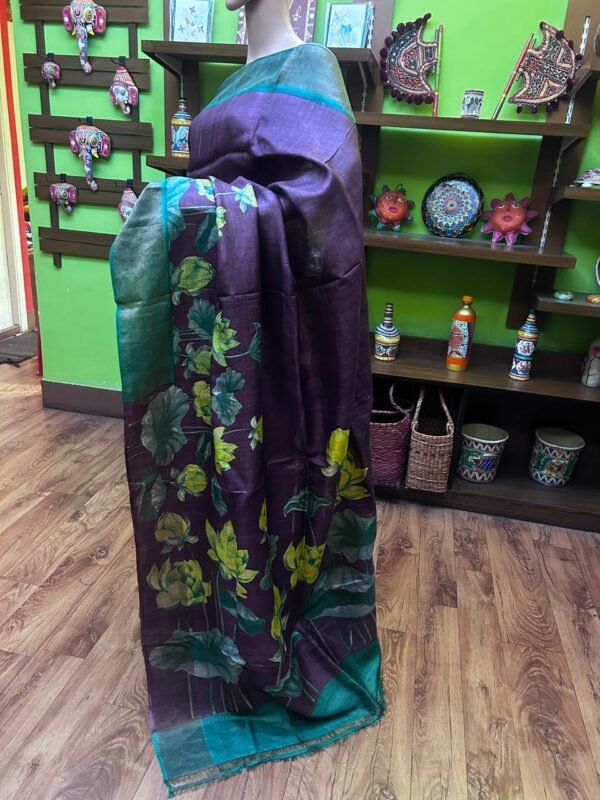 Pure Tasar with Block Print