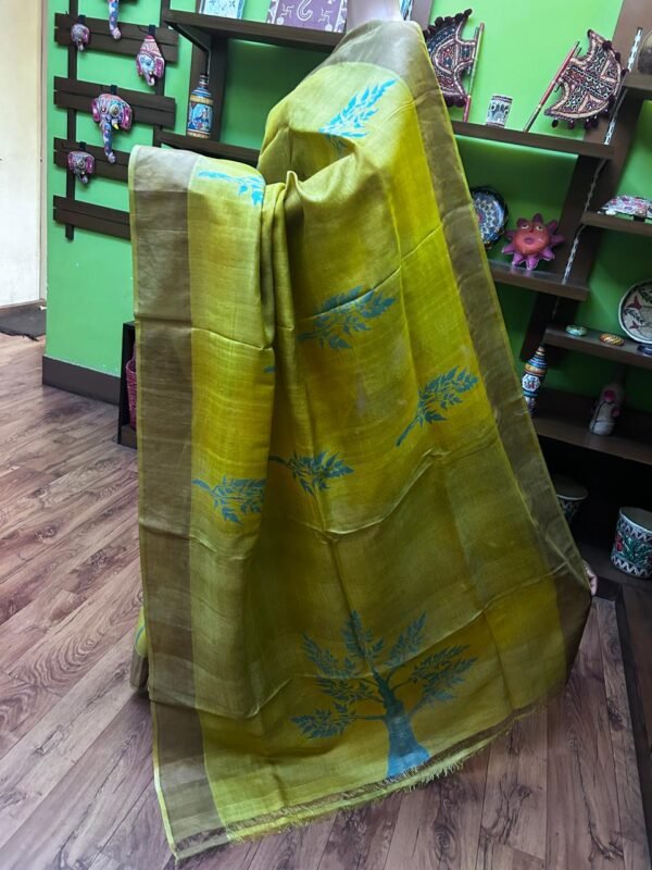 Pure Tasar with Block Print