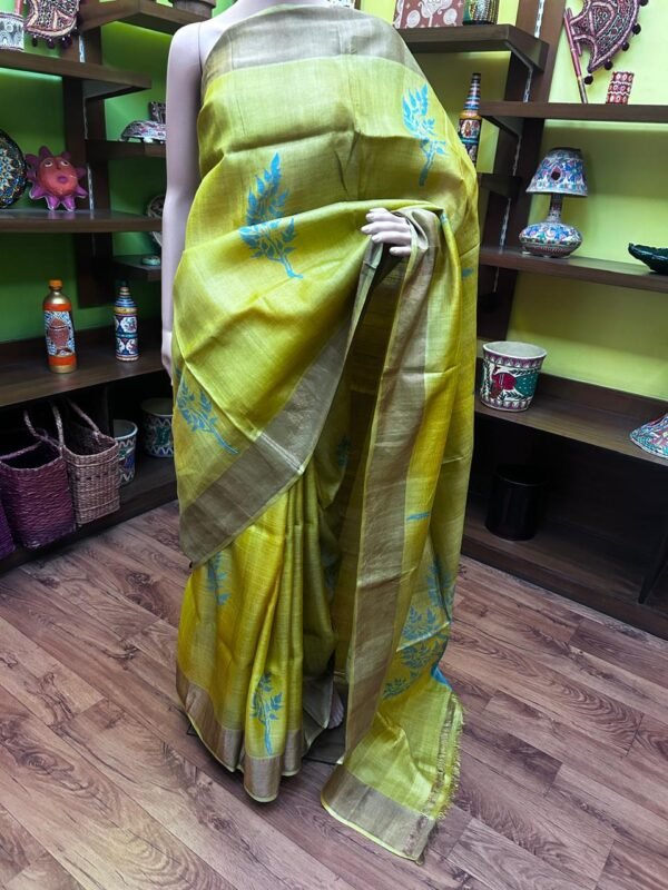 Pure Tasar with Block Print