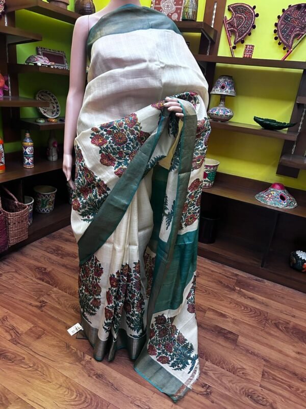 Pure Tasar with Block Print