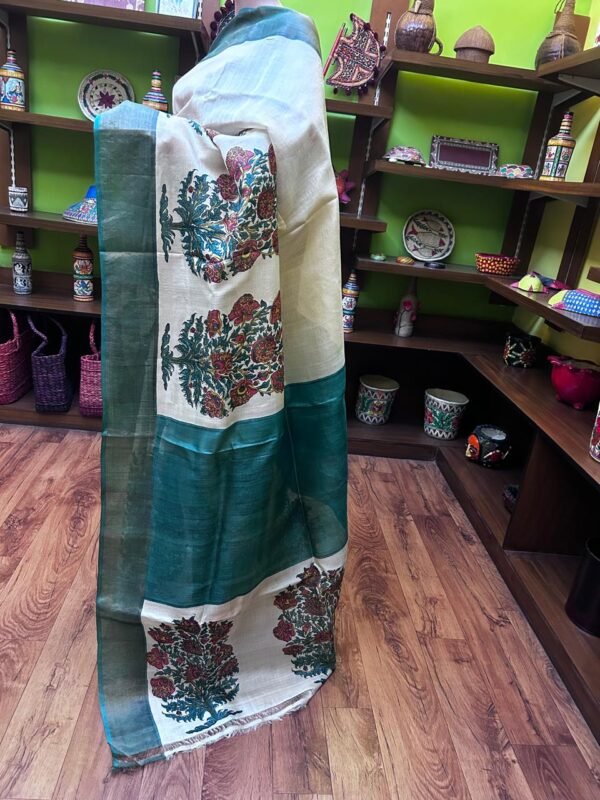 Pure Tasar with Block Print