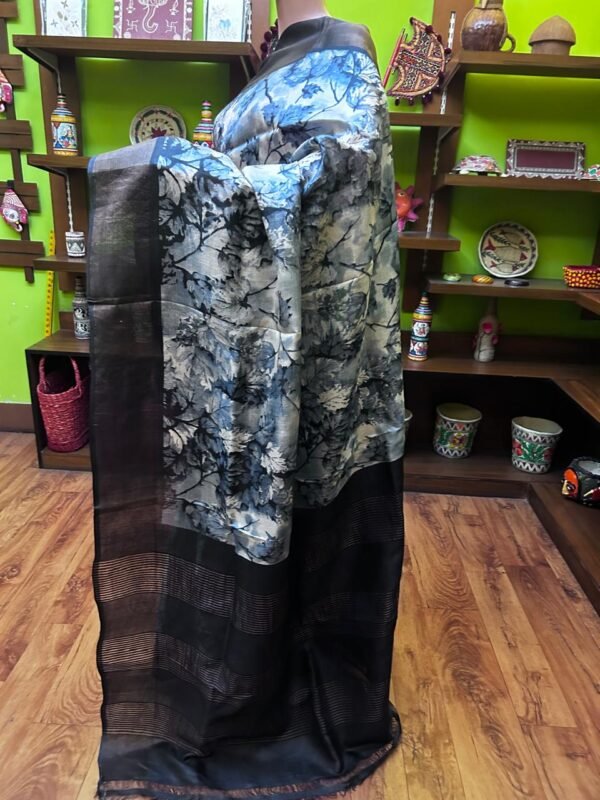 Pure Tasar with Block Print
