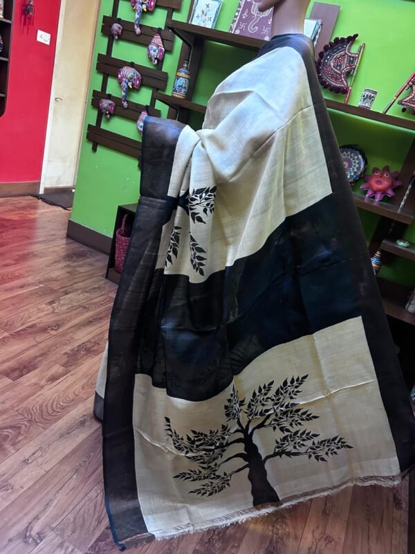 Pure Tasar with Block Print