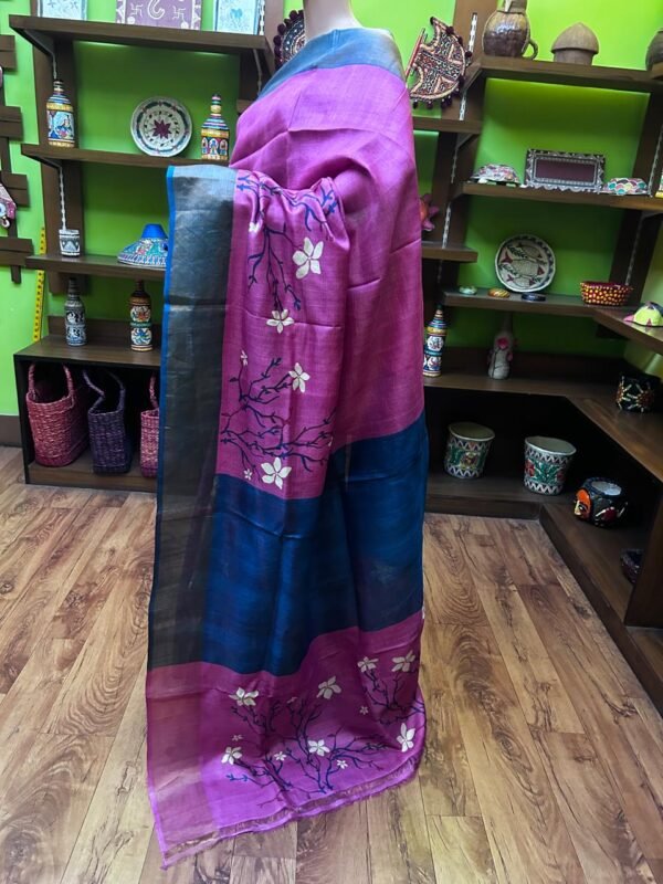 Pure Tasar with Block Print