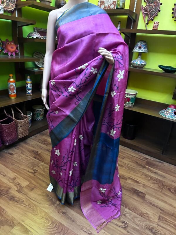 Pure Tasar with Block Print