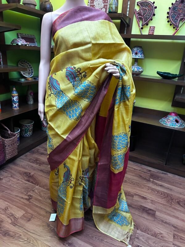 Pure Tasar with Block Print