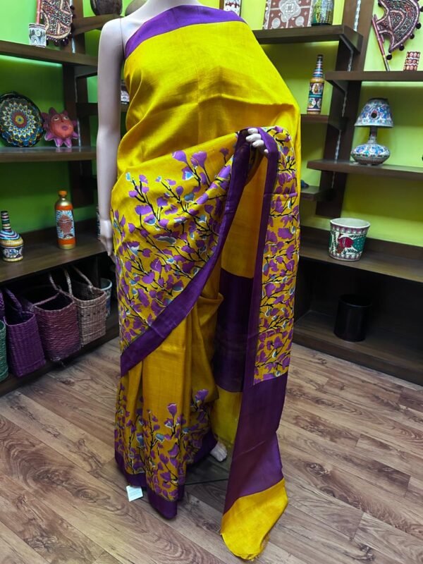Bishnupur Katan Silk with Block Prints