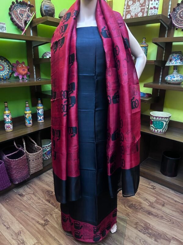 Block Print on Pure Silk